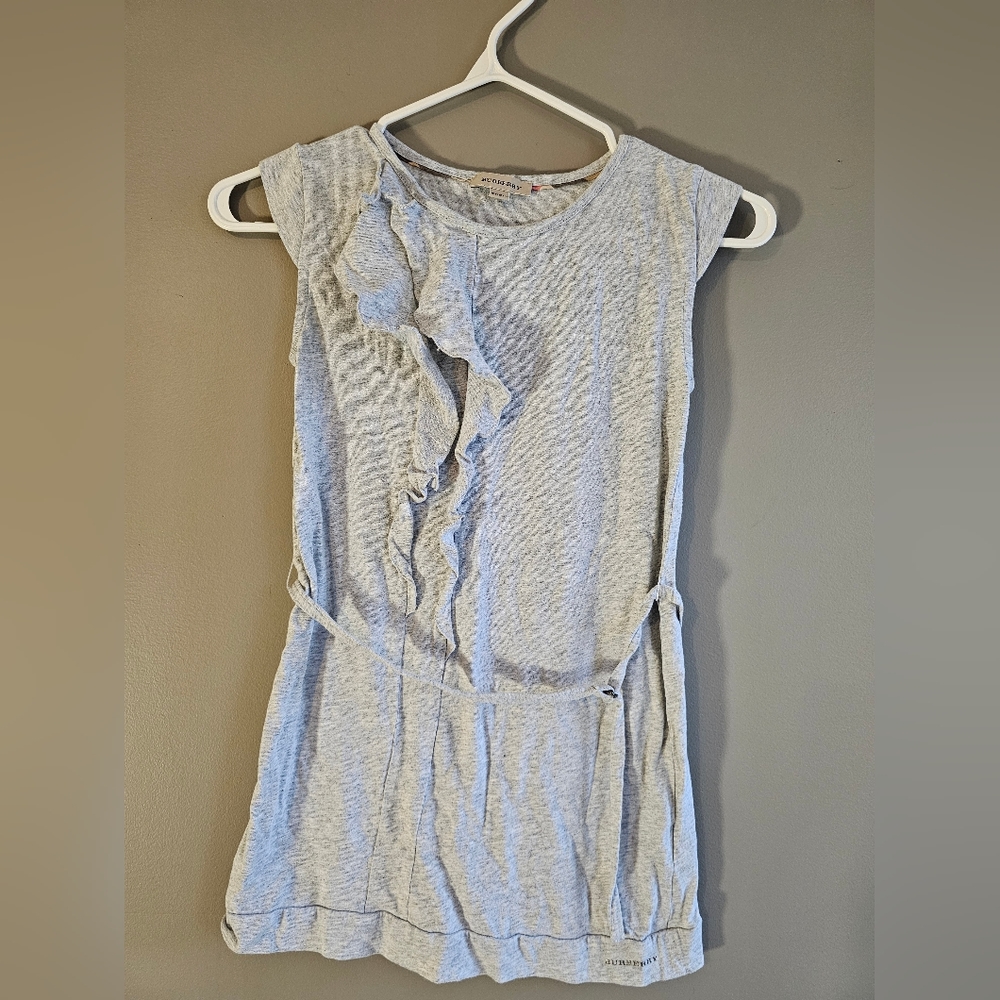 BURBERRY Kids Cotton T with Belt and Ruffle detail Sz8